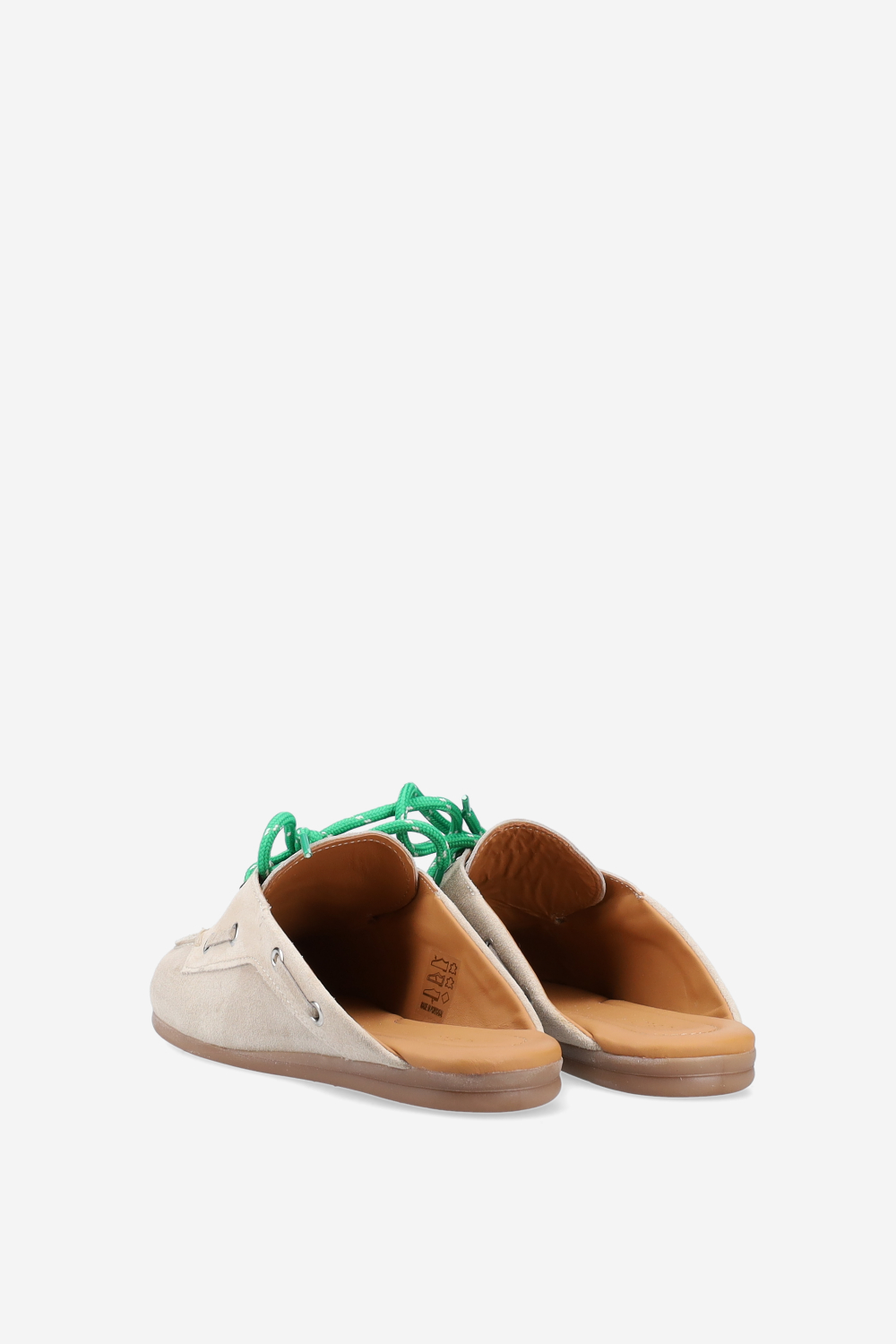 Boat loafer suede mules