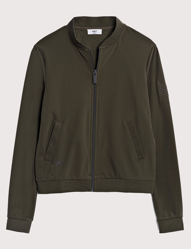 HBT BASICS ESSENTIELS | KIMY BOMBERS FEMME KAKI ANTHRACITE