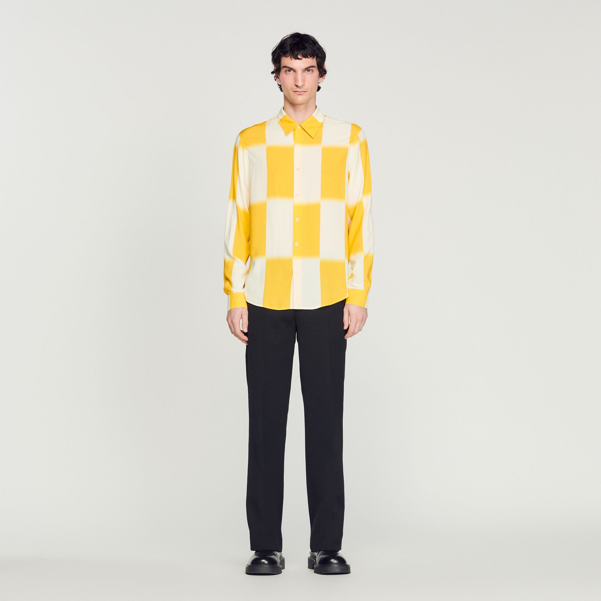 Chemise fluide imprime carreaux