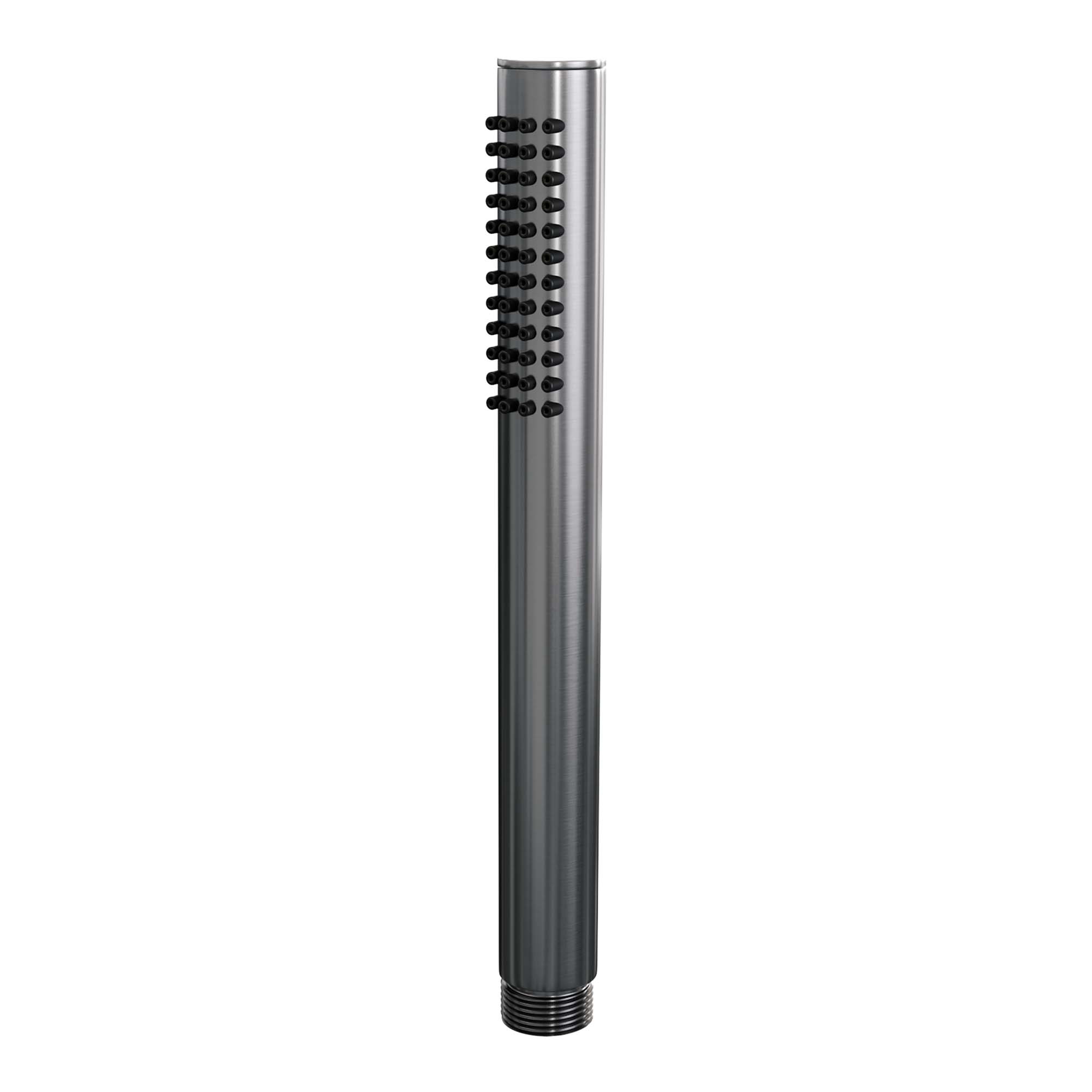 Brauer Gunmetal Carving opbouw regendouche met 20cm douchekop en staafhanddouche gunmetal geborsteld PVD