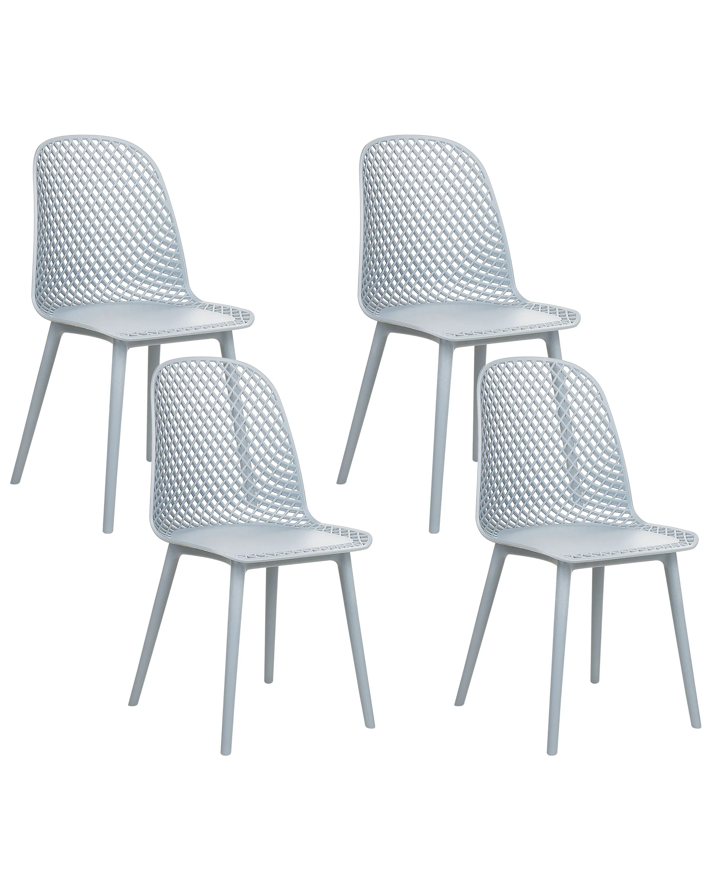 Set van 4 eetkamerstoelen EMORY Lichtblauw