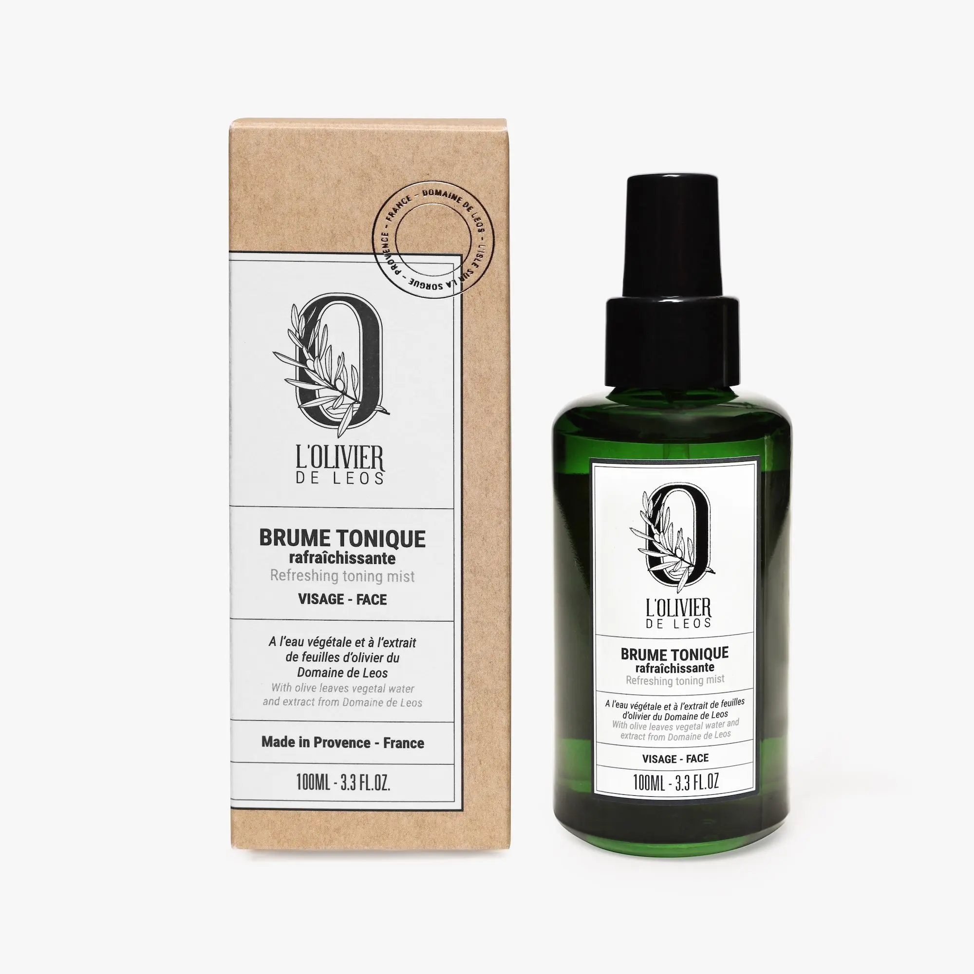L'Olivier De Leos - Brume Tonique Rafraîchissante pour le Visage Vaporisateur 100ml - Lotion et tonique