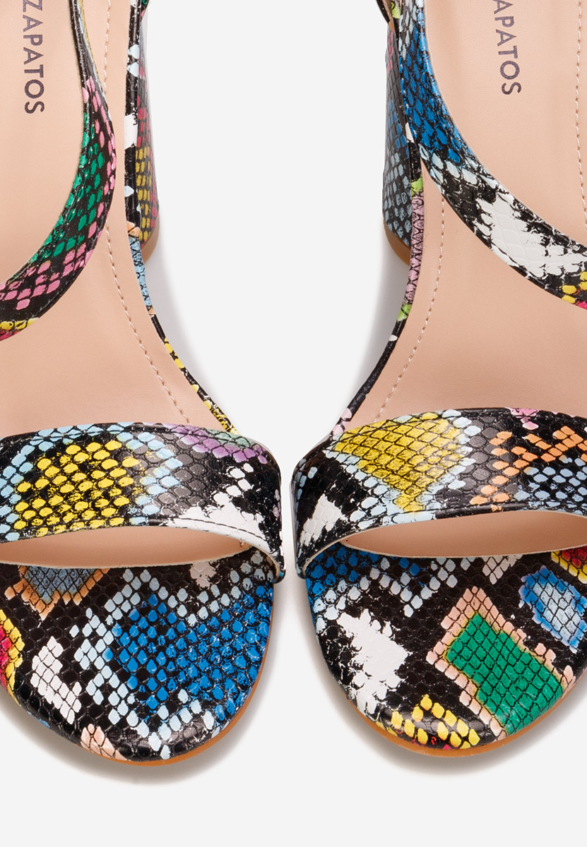 Sandales à talon haut multicolores Gracia