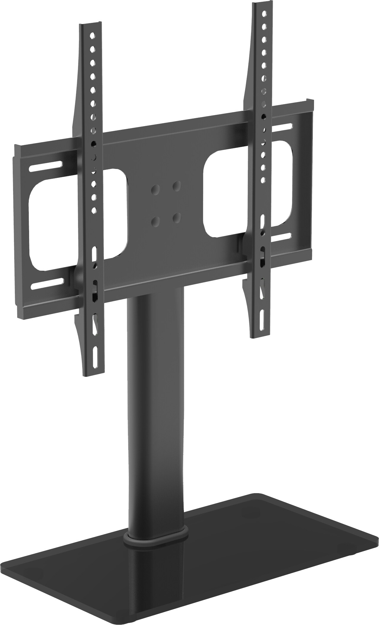 VCM Universal TV VESA Standfuß Aufsatz Erhöhung Alu Fernseh Ständer Glas B-TTS-400