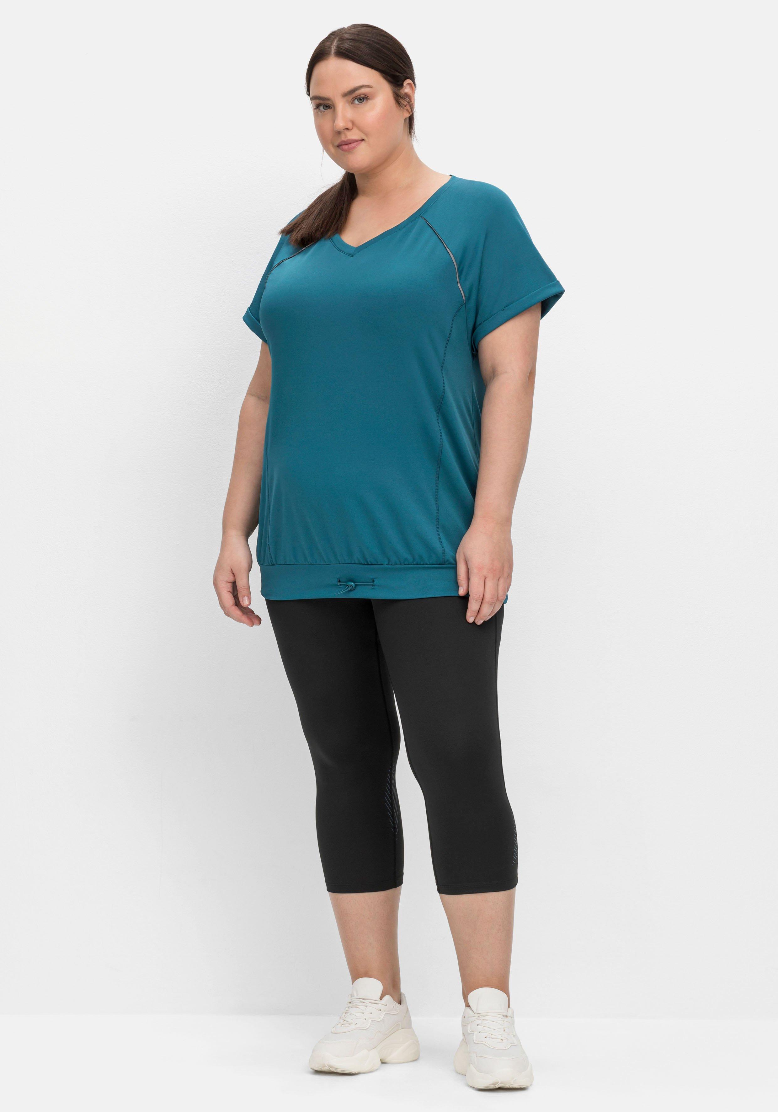 Sportleggings in Caprilänge, mit Print am Bein