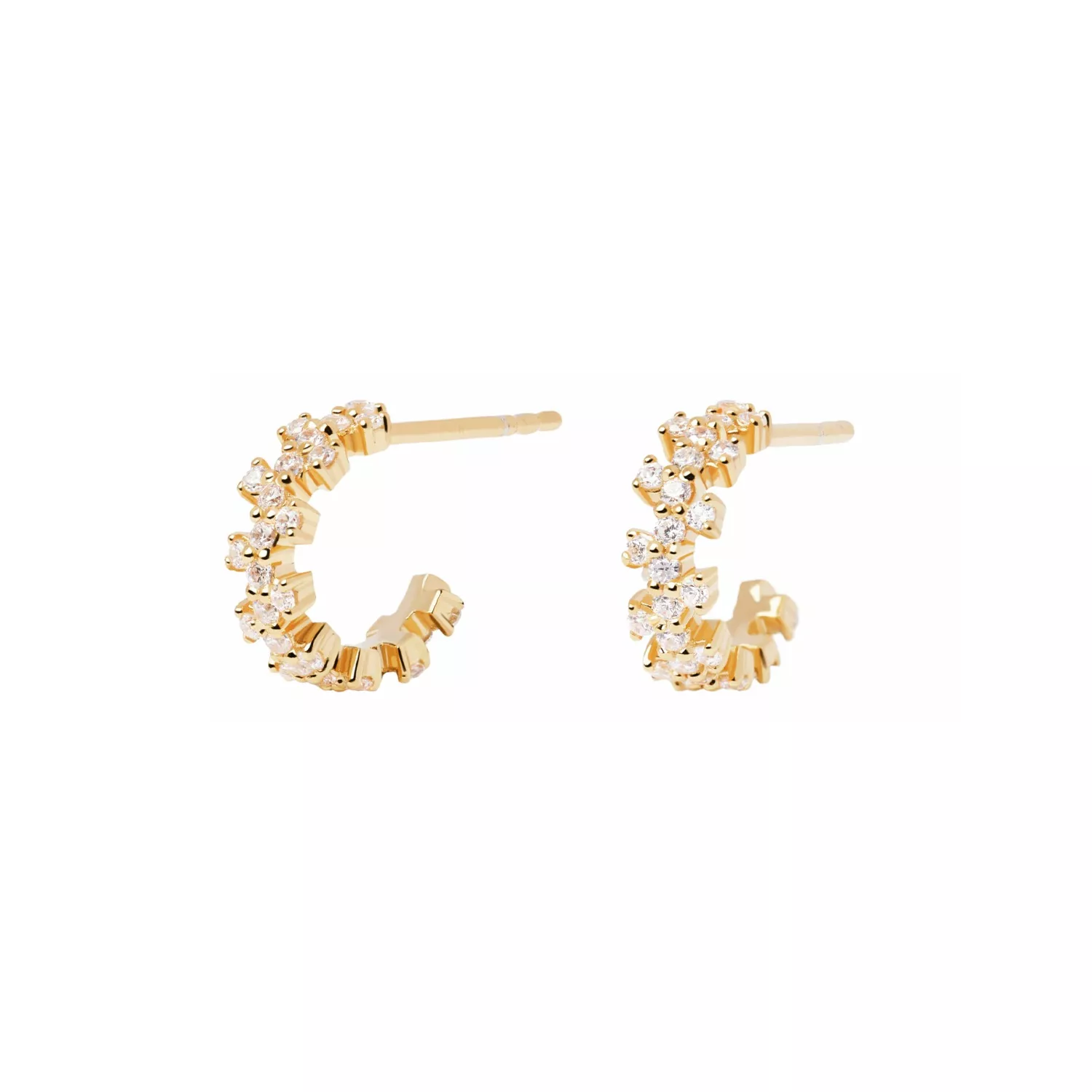 PDPAOLA Little Crown Øreringe 18 kt. Forgyldt Sølv AR01-578-U