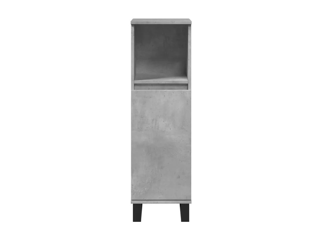 Armoire de salle de bain gris béton 30x30x100 cm
