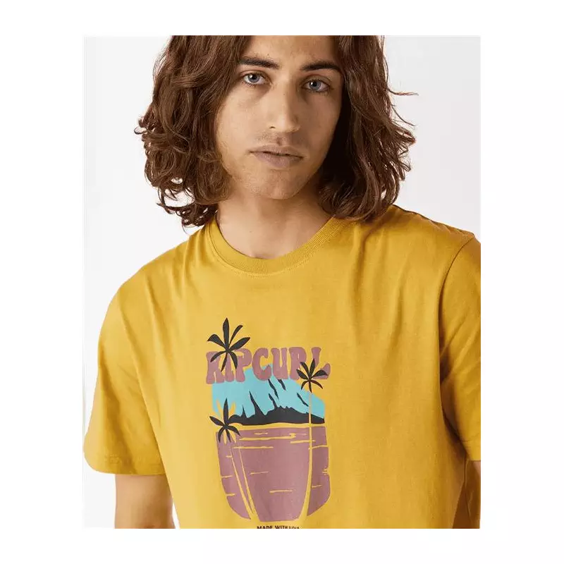 Teeshirt RIPCURL Horizon Front Print Sstee Mustard Gold