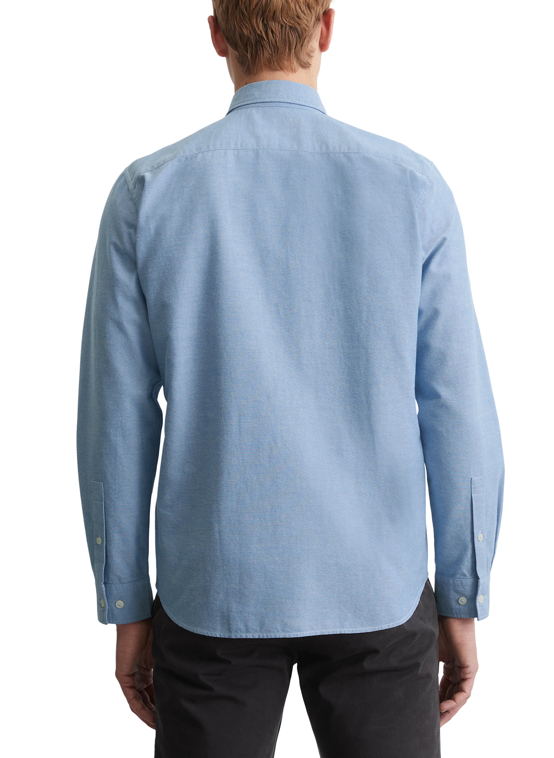 Chemise regular boutonnée en coton bio | Bleu