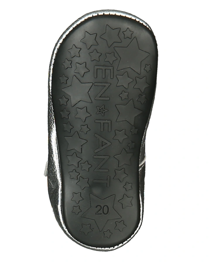 Hausschuhe BALLERINA VELCRO in silver