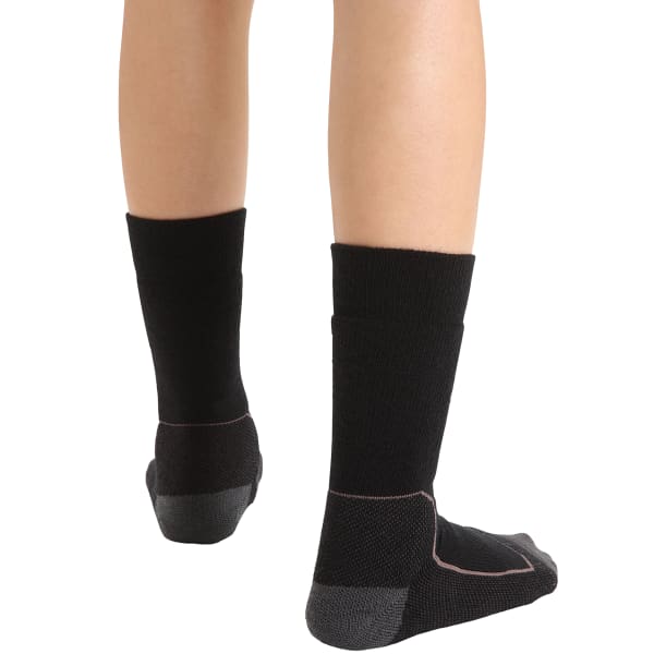 Chaussette randonnée ICEBREAKER W HIKE+ MEDIUM CREW BLACK/MONSOON/MINK