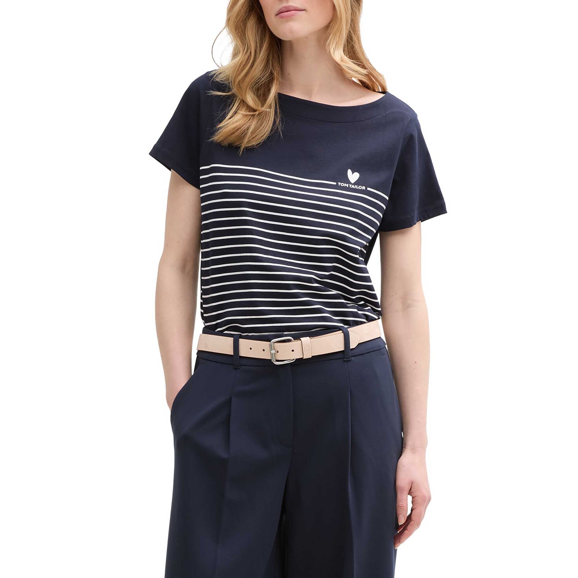 T-shirt Femme bleu marine
