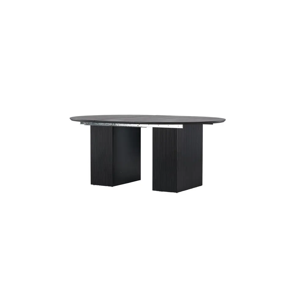 Eettafel Zwart Uitschuifbaar - 180x180x75cm - Matilda
