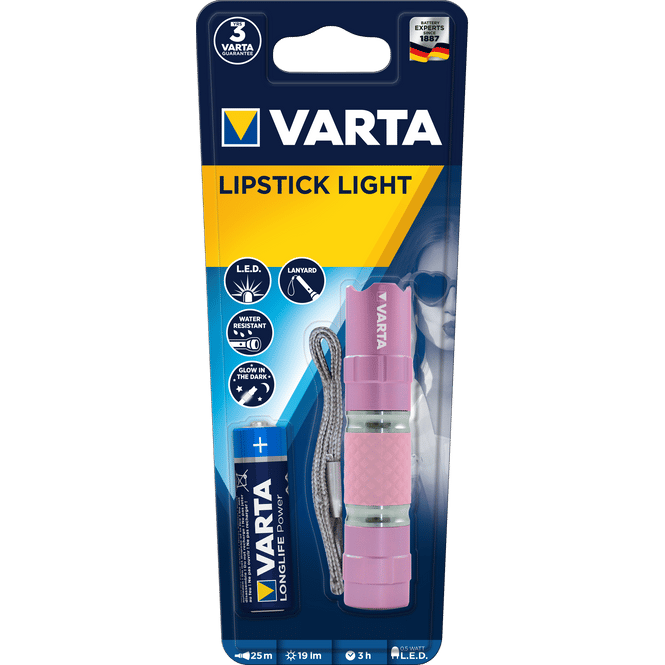 Varta - LED Taschenlampe - Lipstick Light - pink