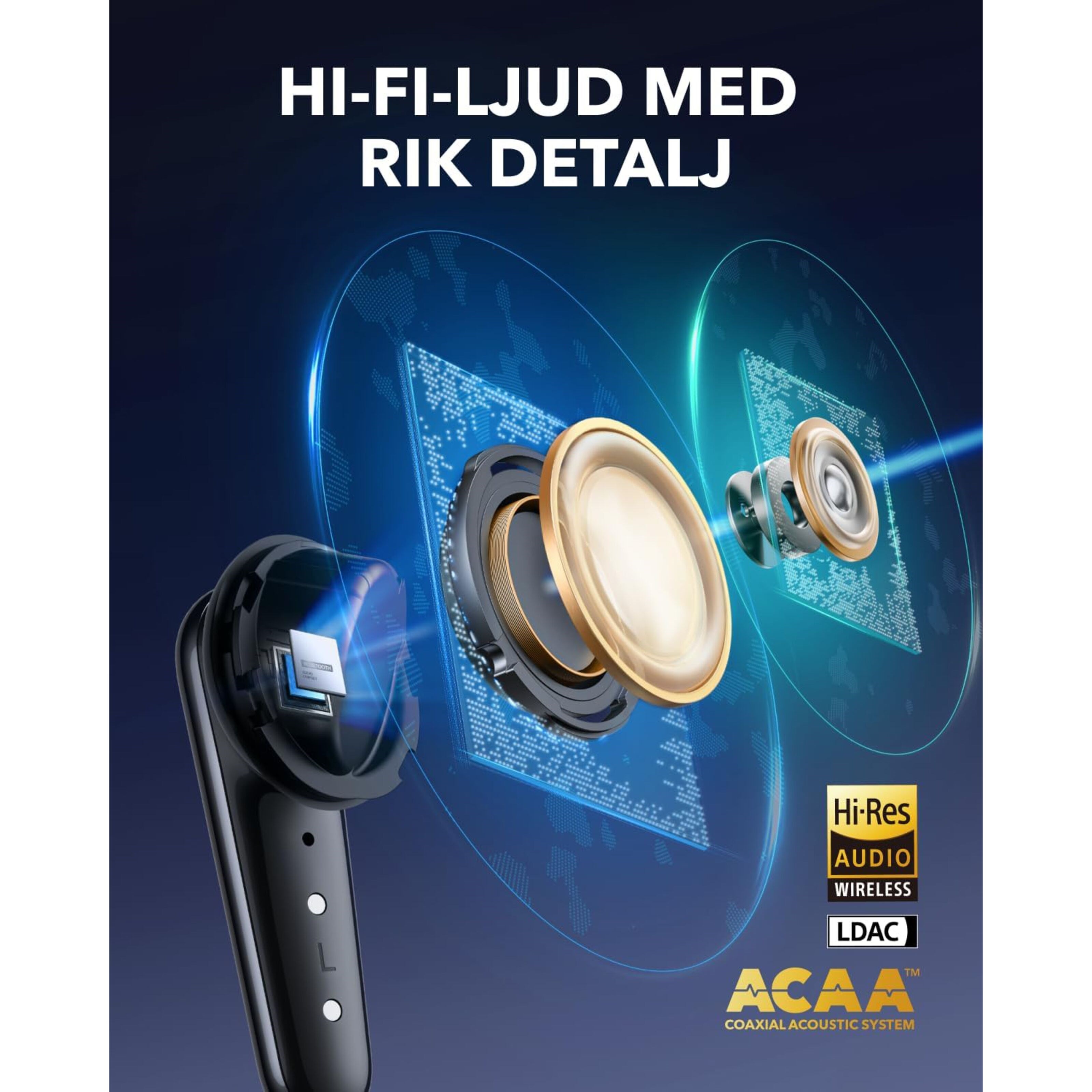 Soundcore Liberty 4 Pro Trådløse hodetelefoner med ANC 2.0 Black