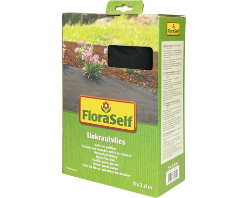 FloraSelf onkruidbestrijdingsdoek 5x1,6 m 50g/m² zwart
