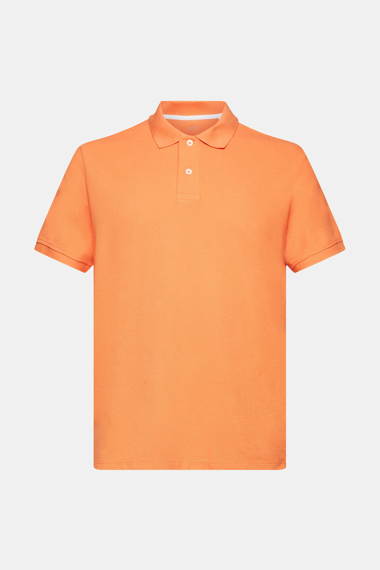 Polo piqué básico de algodão - Laranja