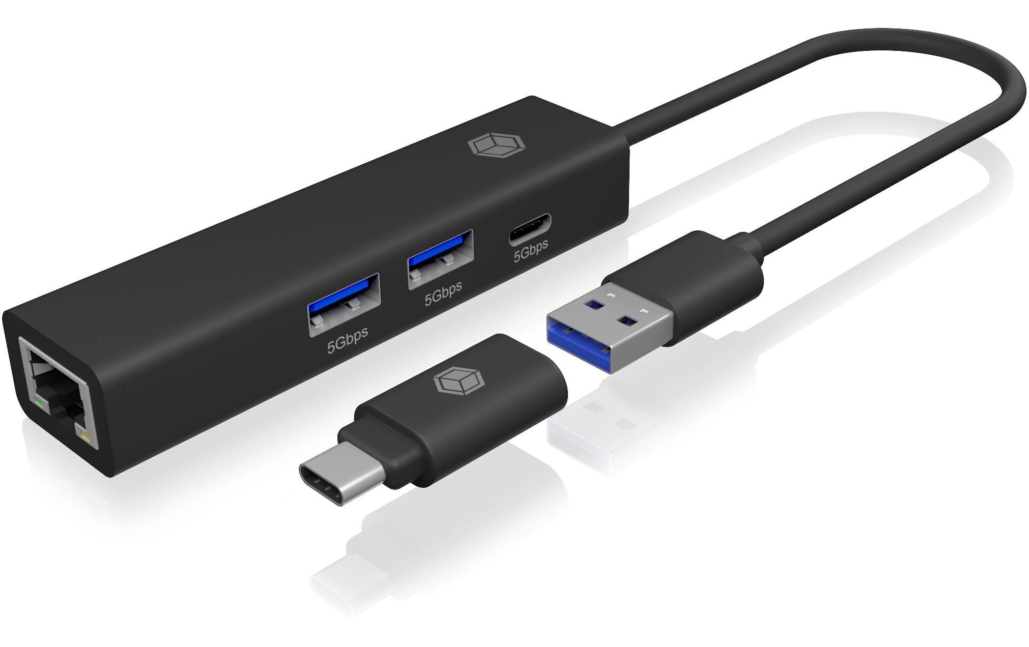 USB-Hub IB-HUB1439-LAN4-Port USB-Hub