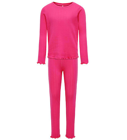 Kids Only Loungewear S?t - Rib - KogMunte - Fuchsia Purple m. Hu