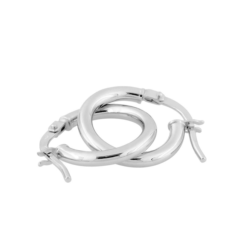 Créoles lisses Femme - Or 18 Carats - Diamètre 10mm