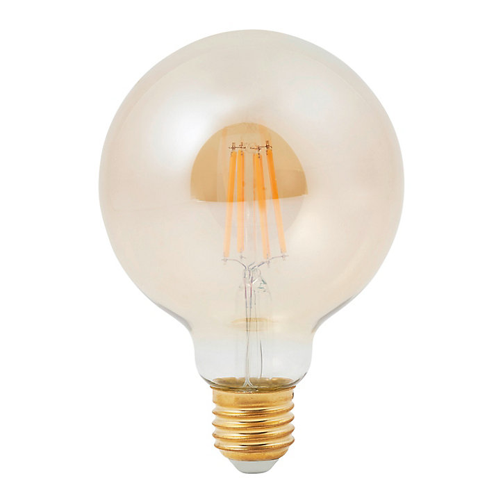Ampoule à filament globe LED Diall E27 Ø95mm 6W=40W blanc chaud