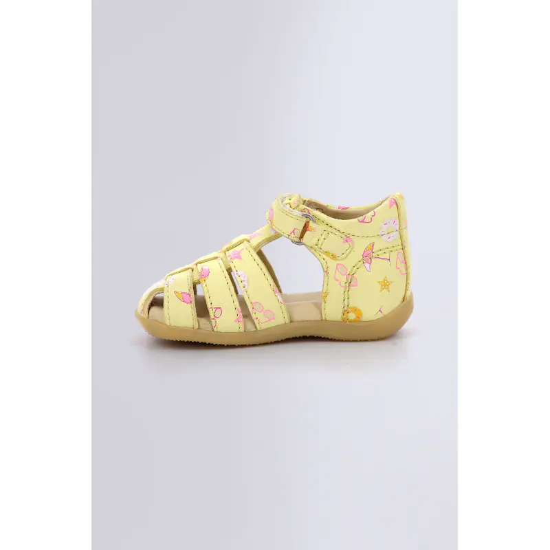 Bigflo Jaune plage SANDALES Cuir Fille