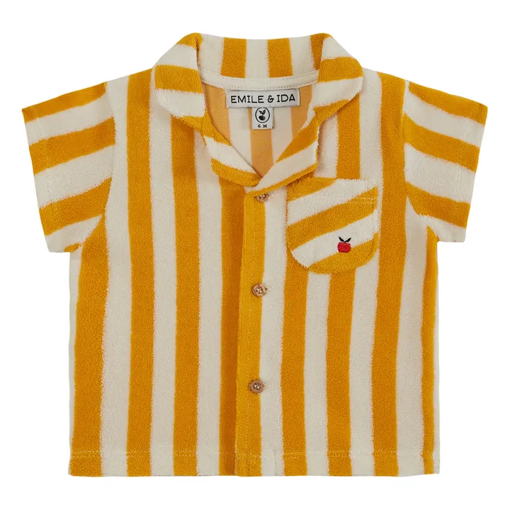 Emile et Ida Chemise Eponge Rayée | Jaune