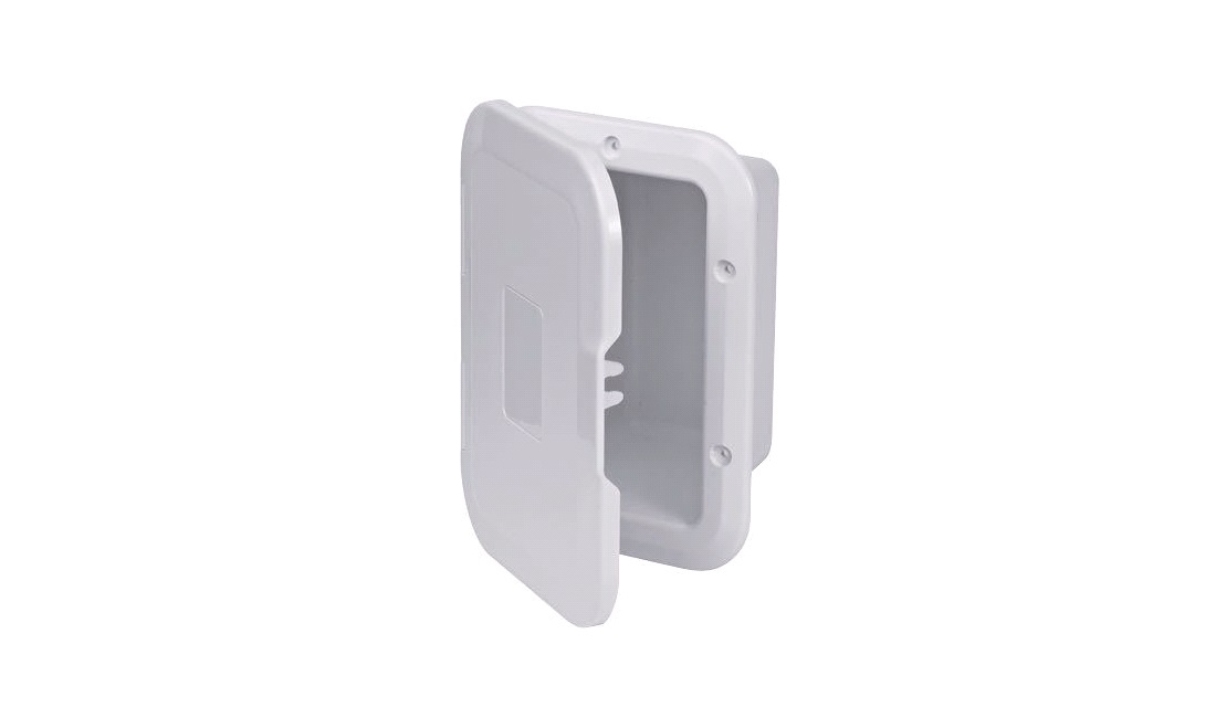 Indbygningsboks med luge udv:245x175x100mm
