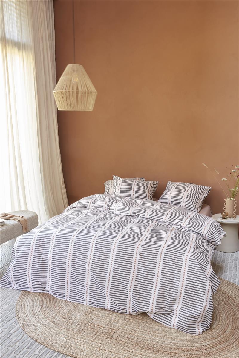vtwonen Stip and Stripe  dekbedovertrek - 240x200|220 - Blush