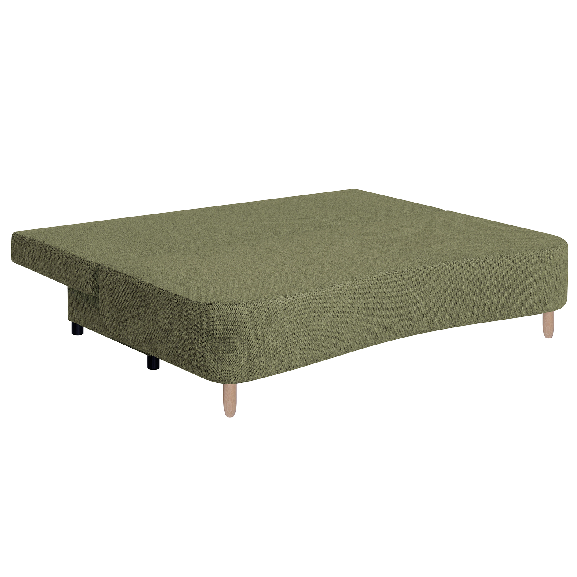 Schlafsofa - olive - Federkern - Staukasten