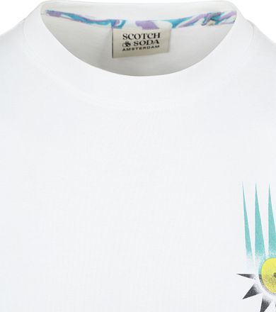 Scotch & Soda T-Shirt Artwork Wit 180050-101 kopen