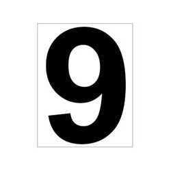 Tegra Platzziffer 9 Schild - Blanc , Noir
