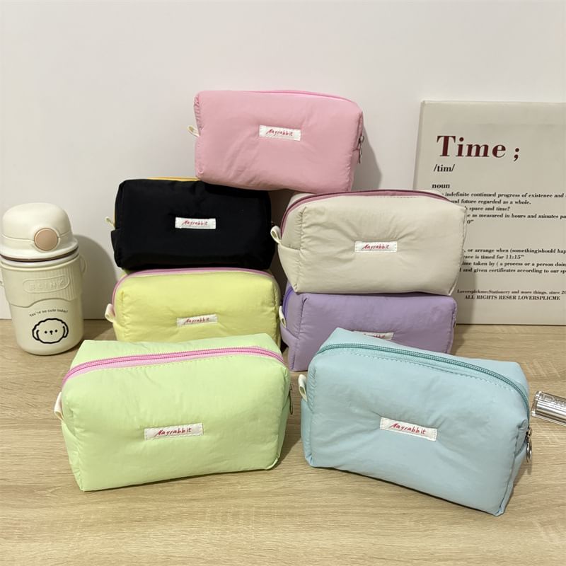Milha - Letterapplicatie stoffen make-uptas / etui
