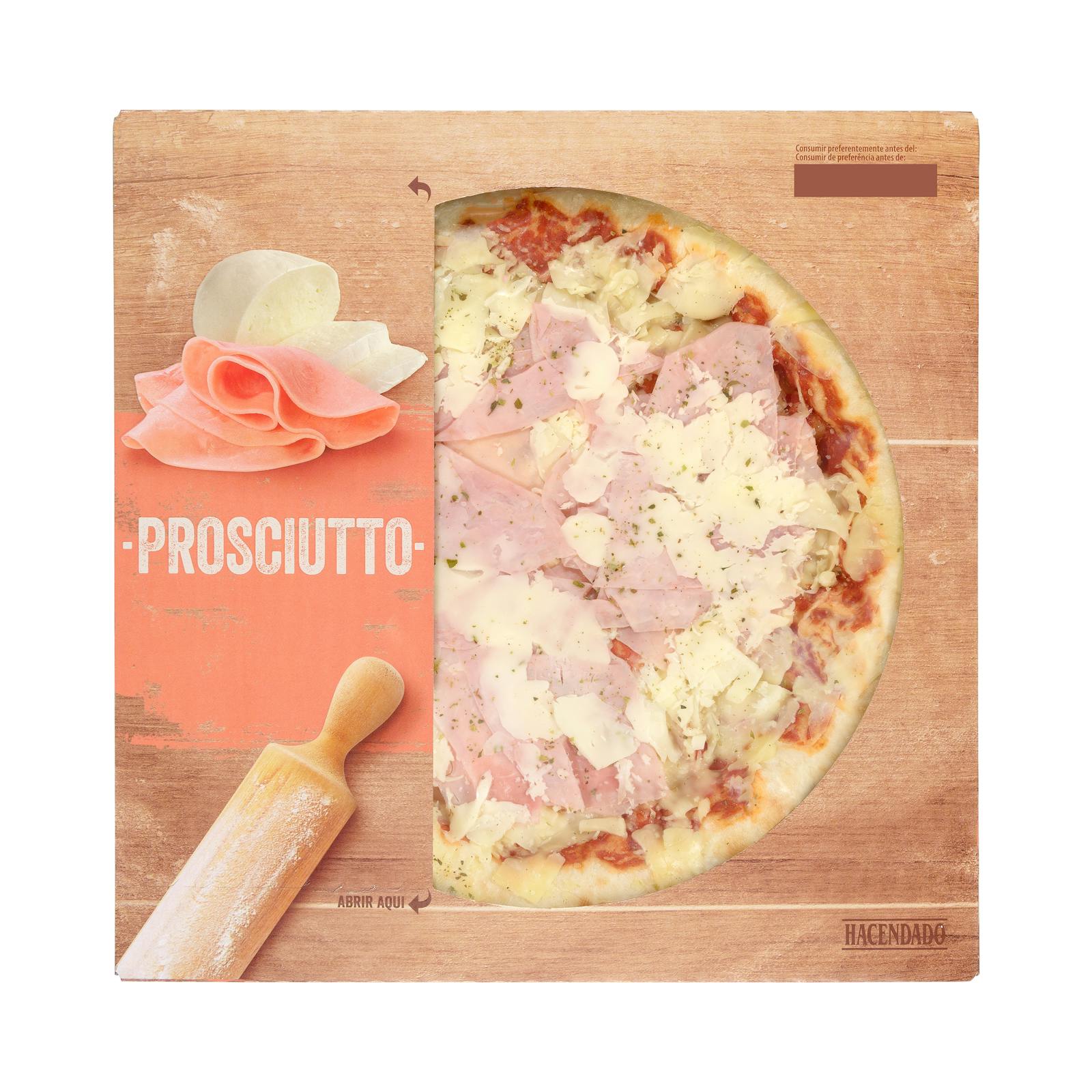 Pizza au jambon et au fromage au prosciutto Hacendado