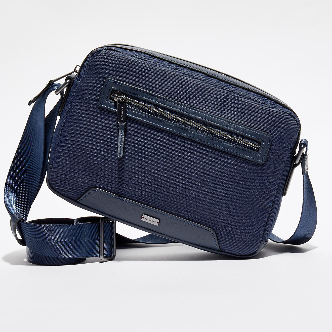 Hackett London Sac Besace bleu moyen - 27x19x7 cm