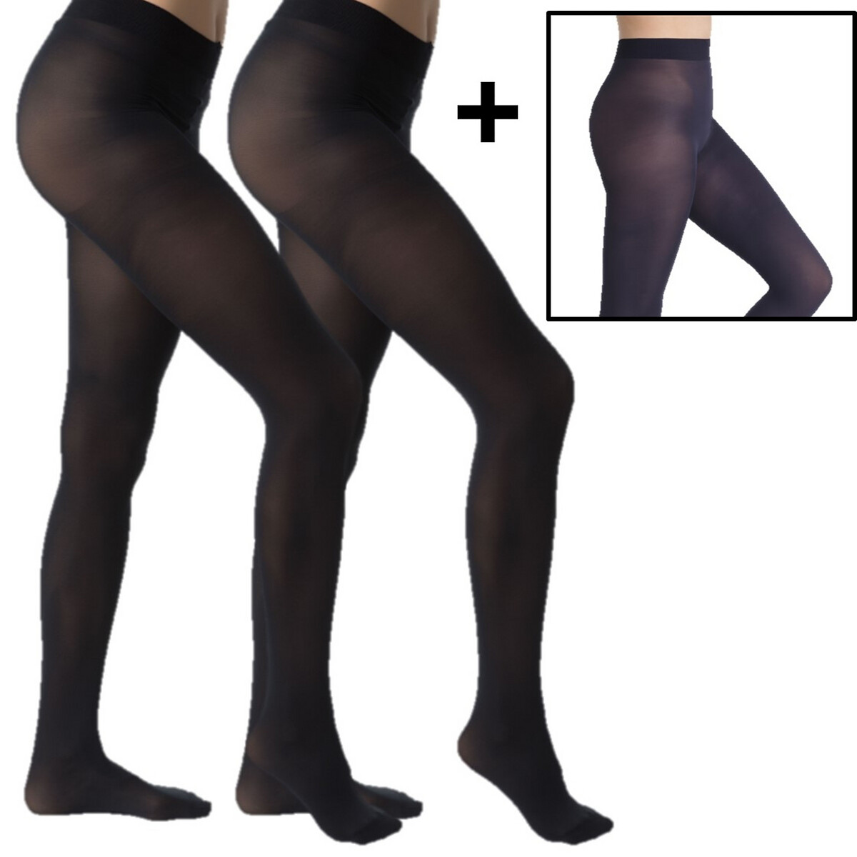 Conjunto de 3 calcinhas opacas tamanho 50D