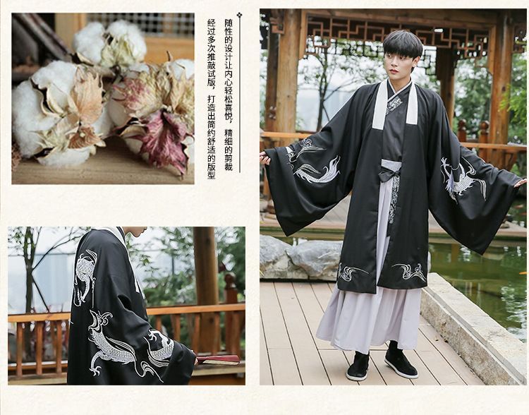 Pinocle - Draak geborduurd Hanfu kostuum / Hanfu jas