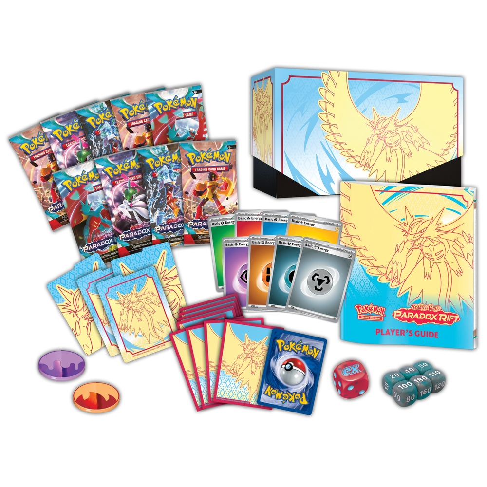 Pokémon-Sammelkartenspiel: Scarlet & Violet 4 – Paradox Rift Elite Trainer Box Sortiment