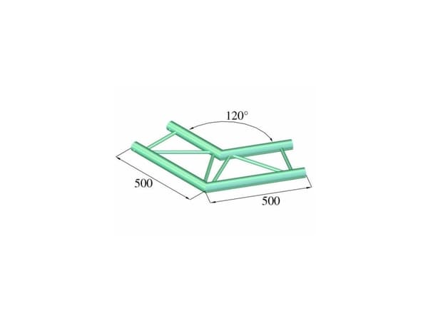 Alutruss BILOCK BQ2-PAC22H 2-punkts traverse Hjørne 120 °