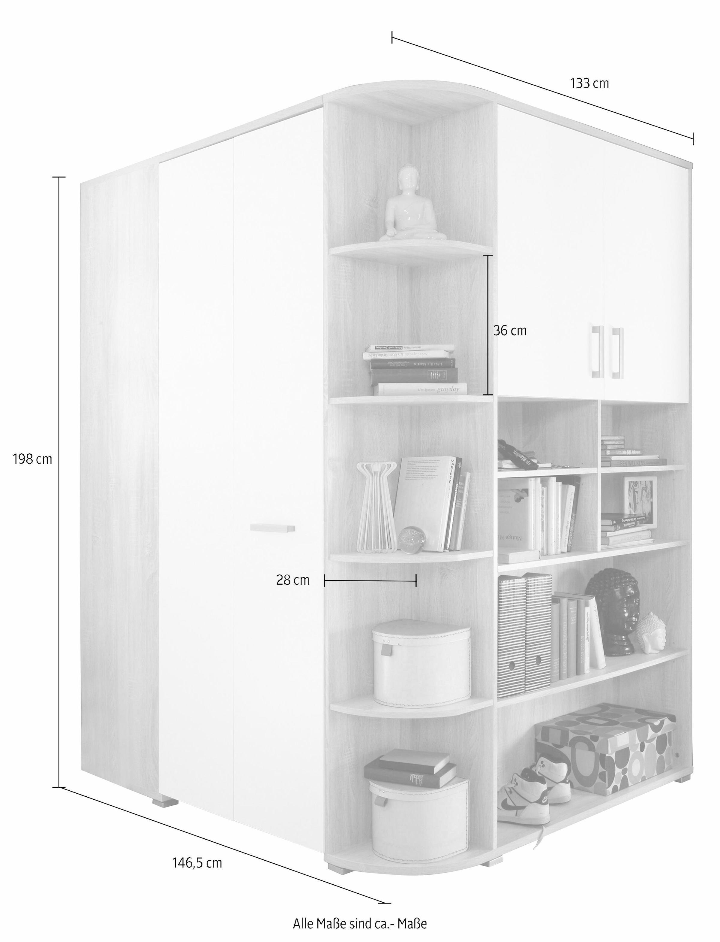 Begabino Eckkleiderschrank »Corner« begehbar
