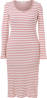 Boob Signe midi Kjole, Stripe White/Red