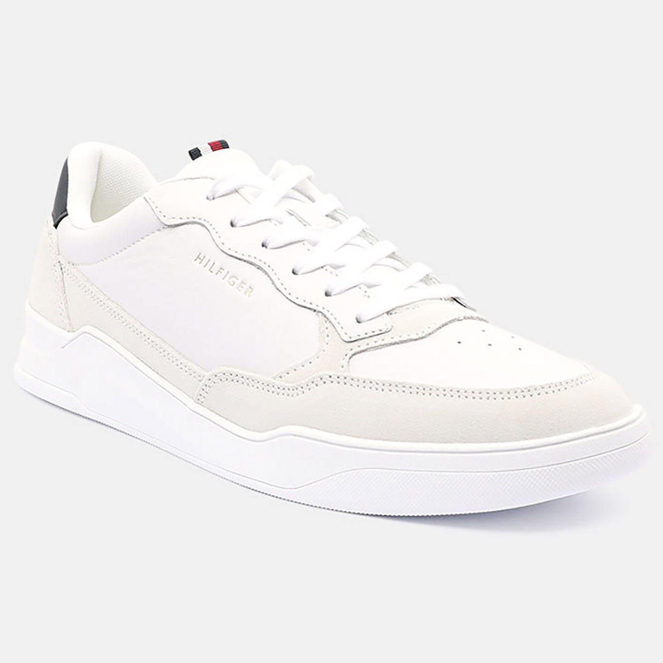Tommy Hilfiger Baskets en Cuir Elevated Cupsole blanches