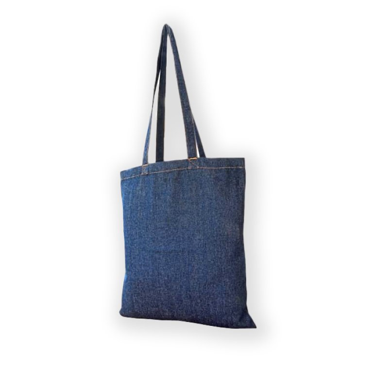 Baumwolltasche Denim, lange Henkel