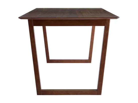 Table extensible rallonges intégrées rectangulaire en bois foncé noyer L160-240 cm LAHO