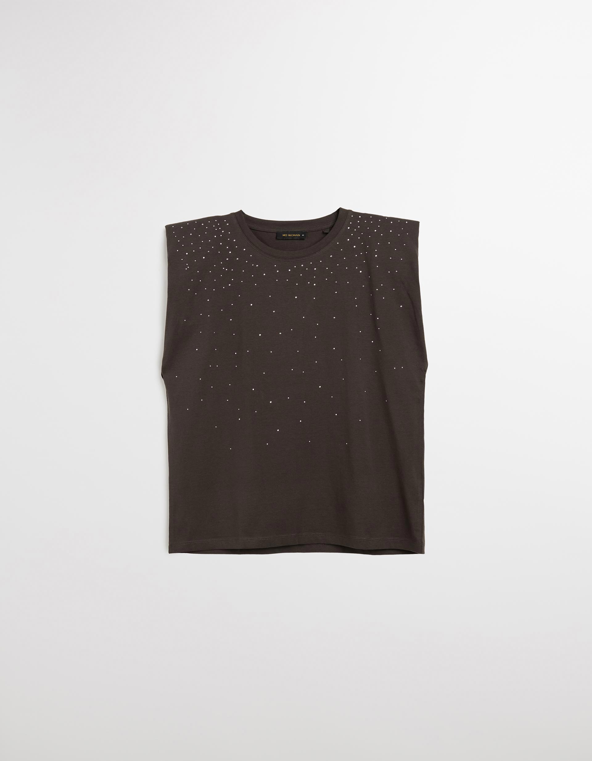 T-shirt sem Mangas, Mulher, Cinzento Escuro