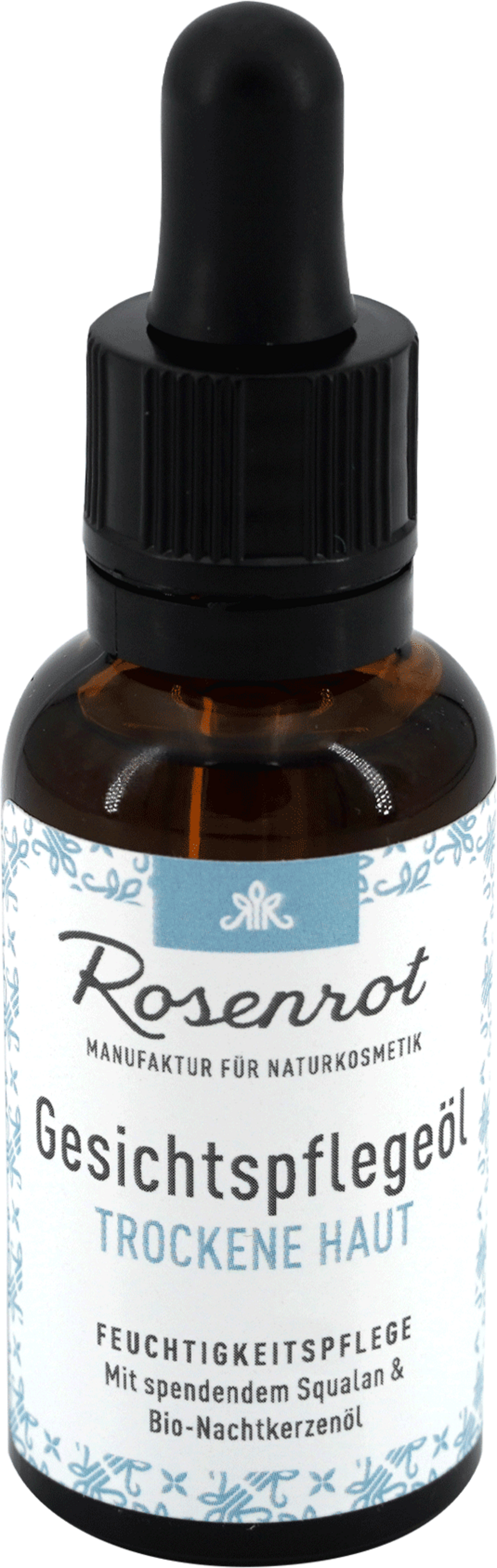 Rosenrot  Gesichtspflegeöl Squalan & Nachtkerze, 30 ml