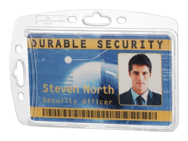 DURABLE - Navneskiltholder - for 54 x 85 mm - gjennomsiktig (en pakke 10)