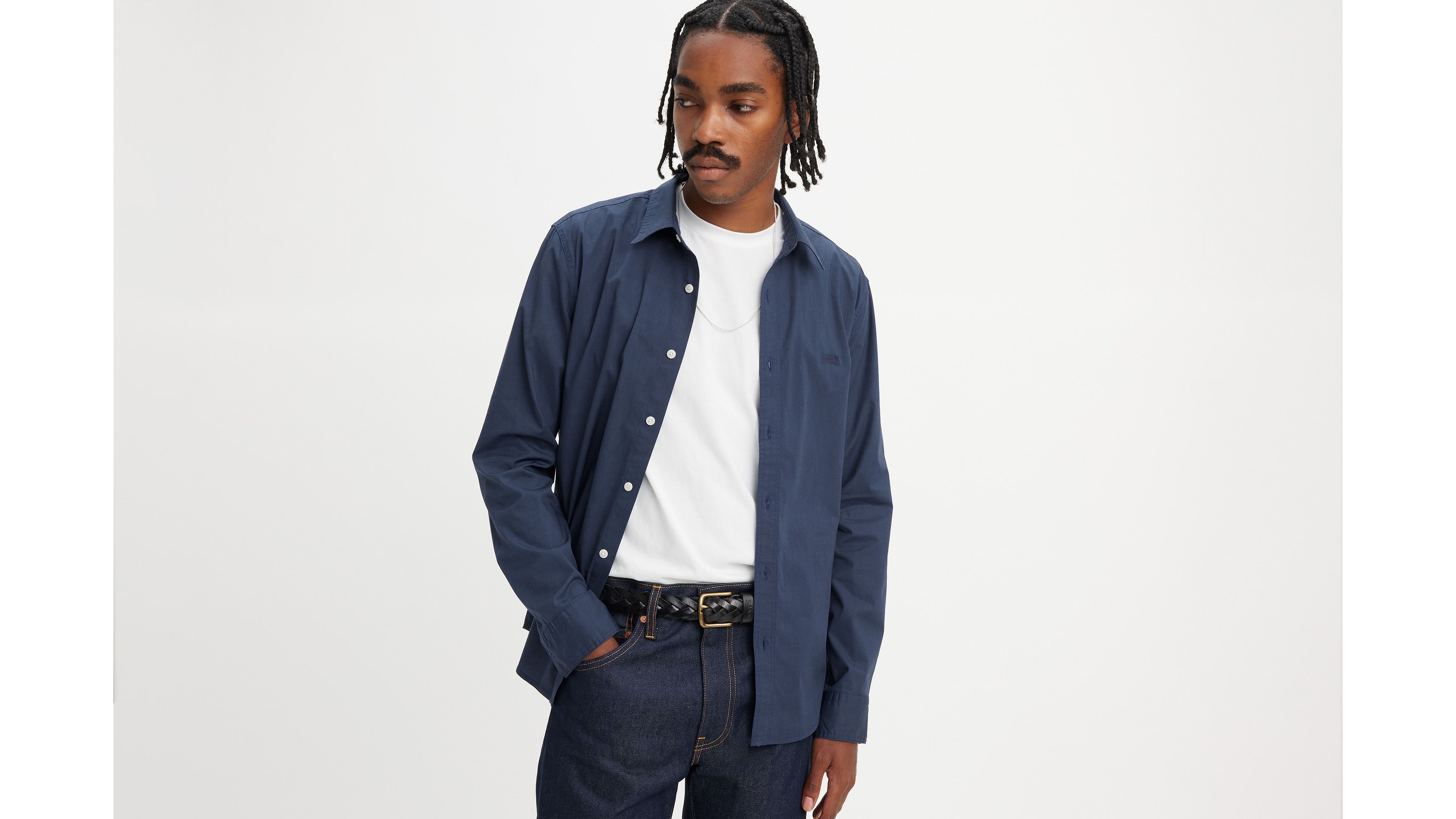 Chemise Battery slim Housemark - Naval Academy - Bleu