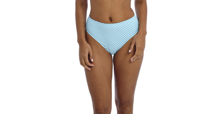 Freya JEWEL COVE HIGH WAIST BIKINI BRIEF Stripe turquoise