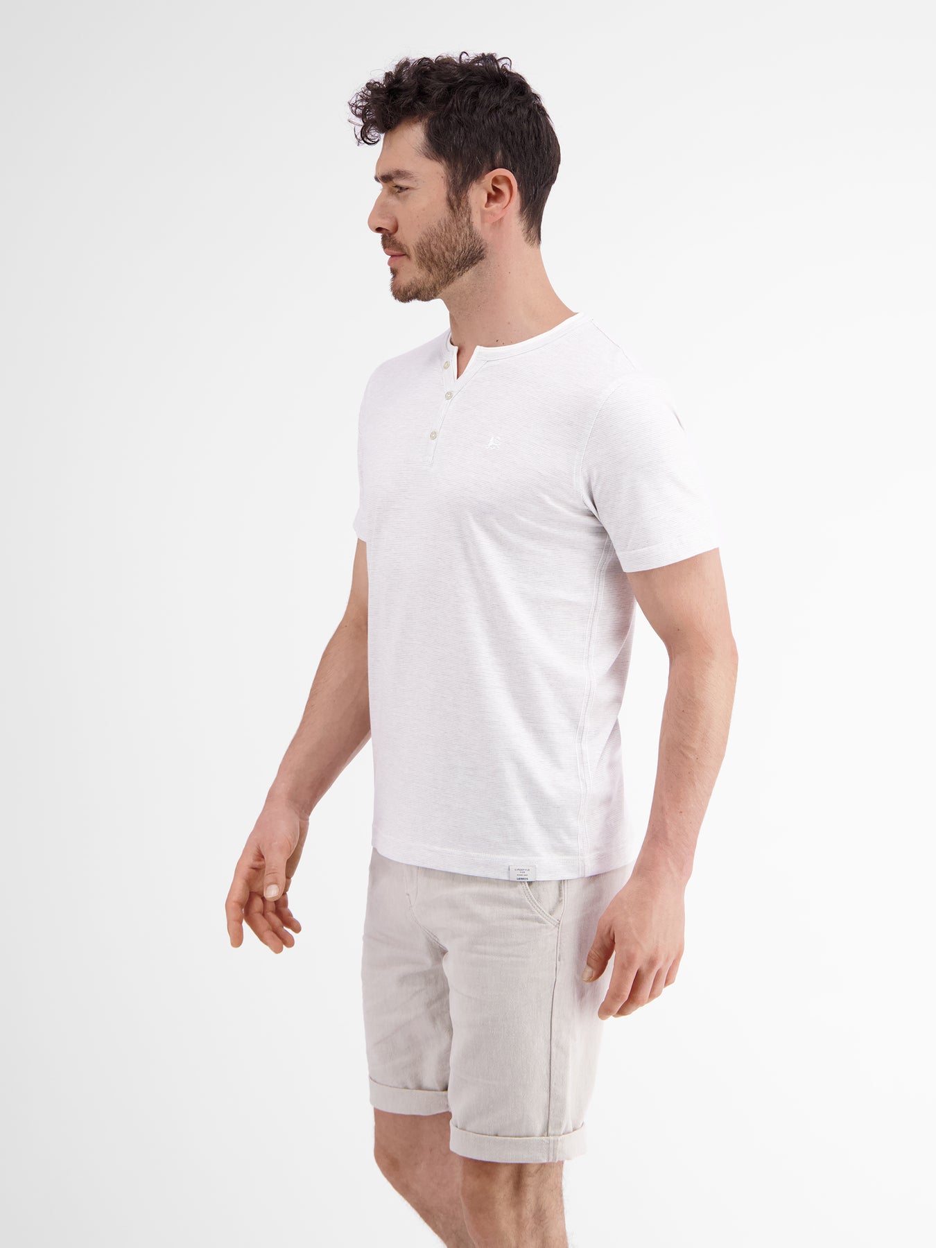 Serafino mit Finelinerstreifen, washed